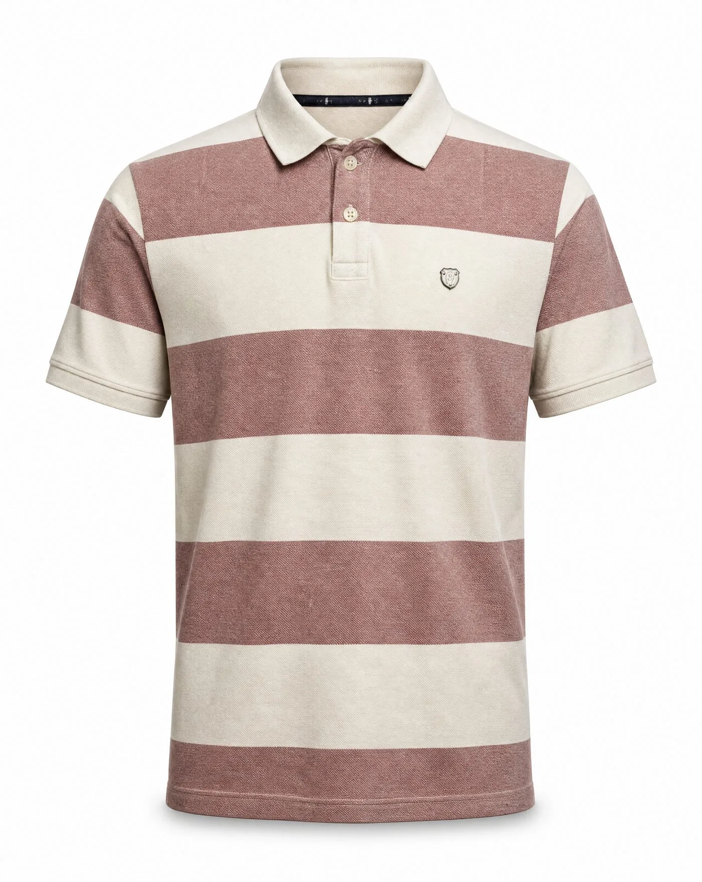 Rosewood Rugby Stripe Polo — VAUDRE