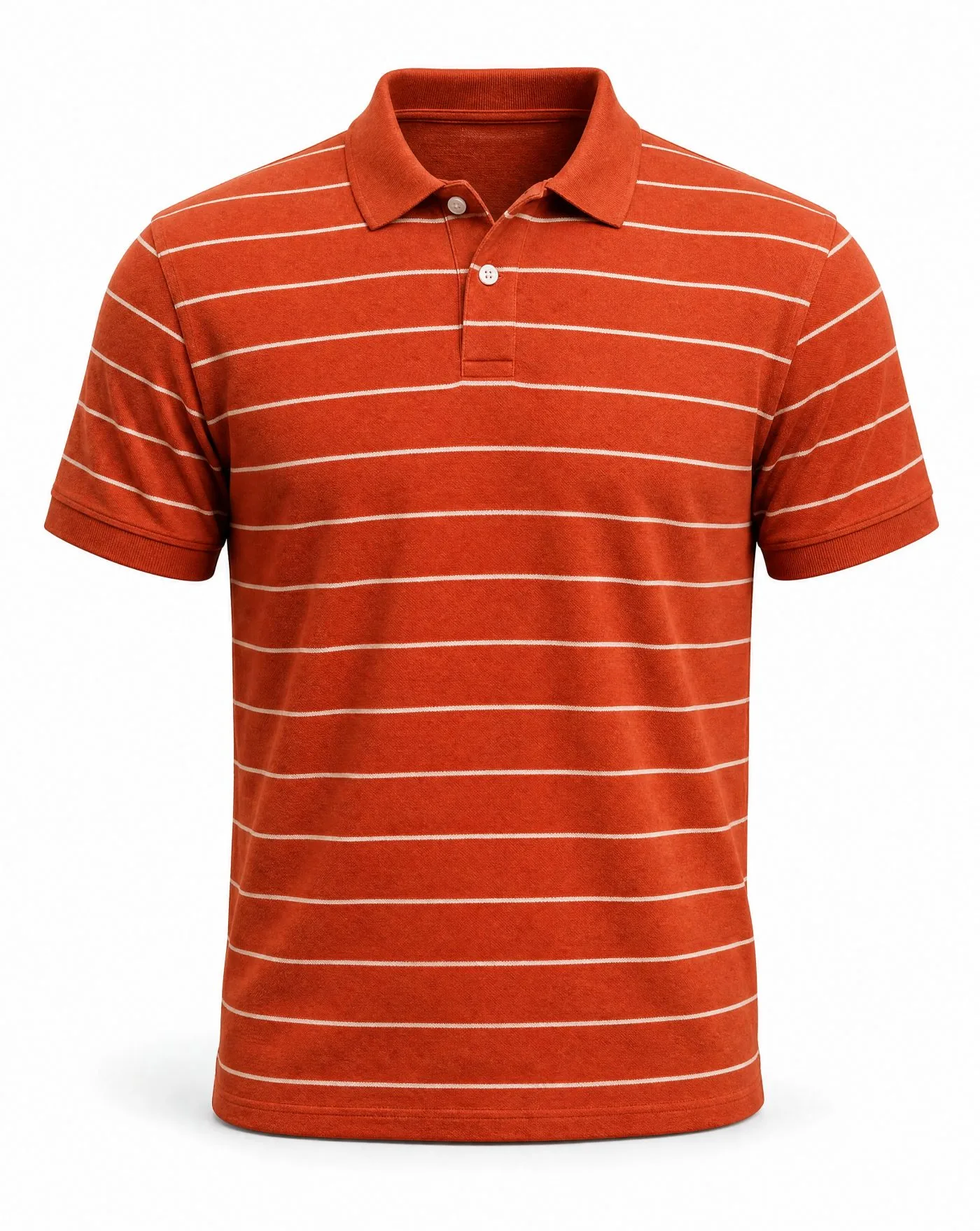 Rust Stripe Heritage Polo — VAUDRE