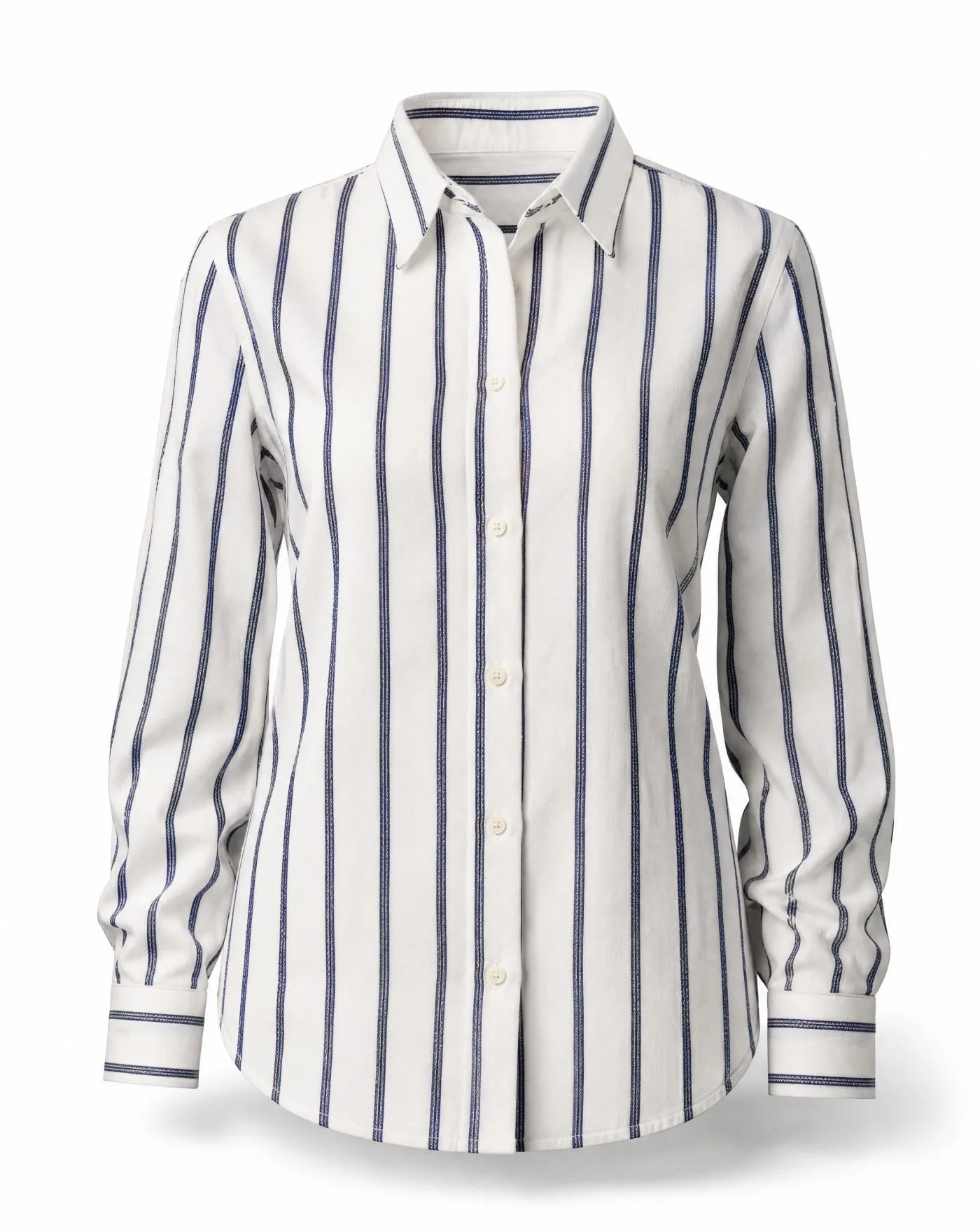 Riviera Blue Stripe Shirt — VAUDRE