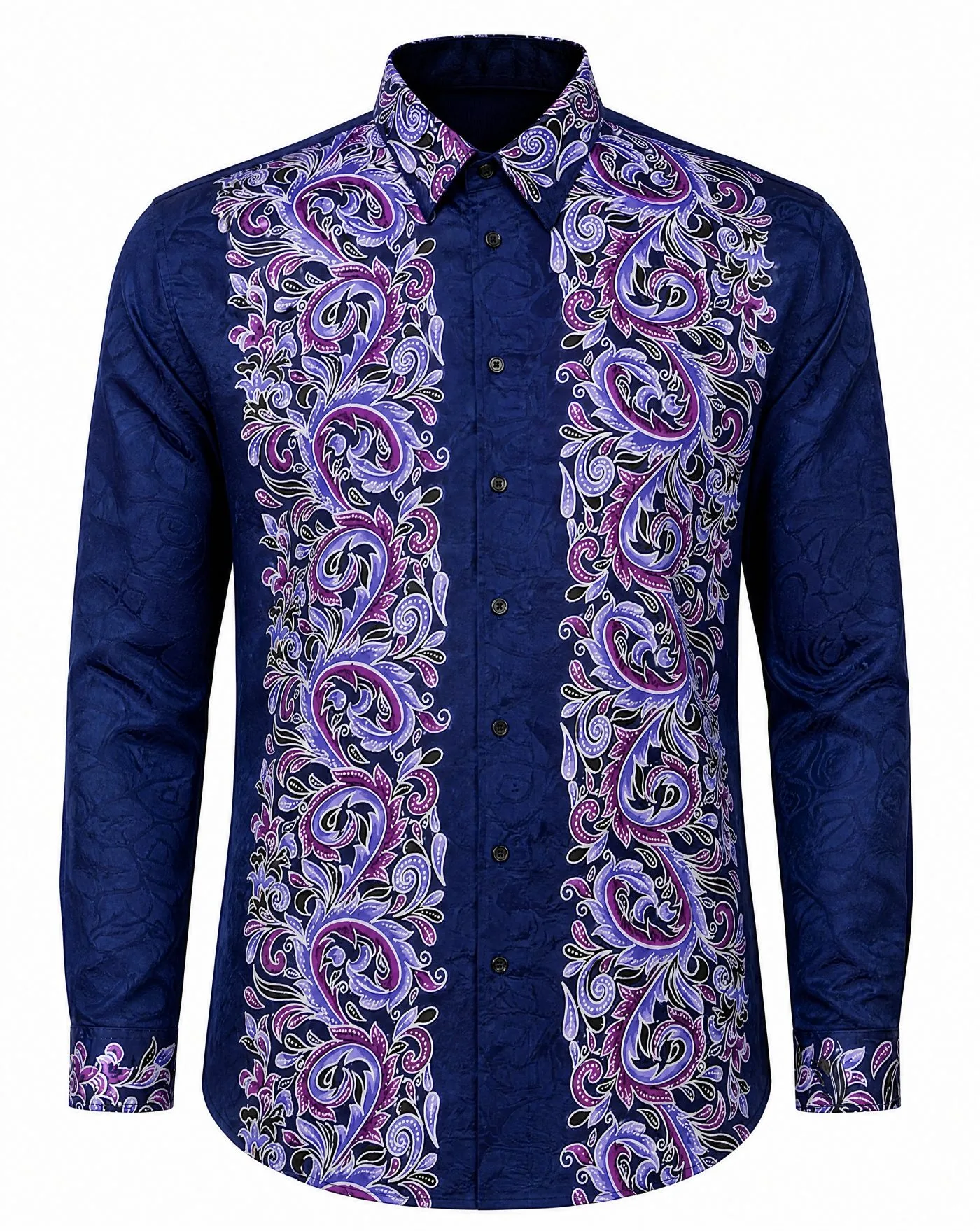 Royal Paisley Silk Resort Shirt — VAUDRE