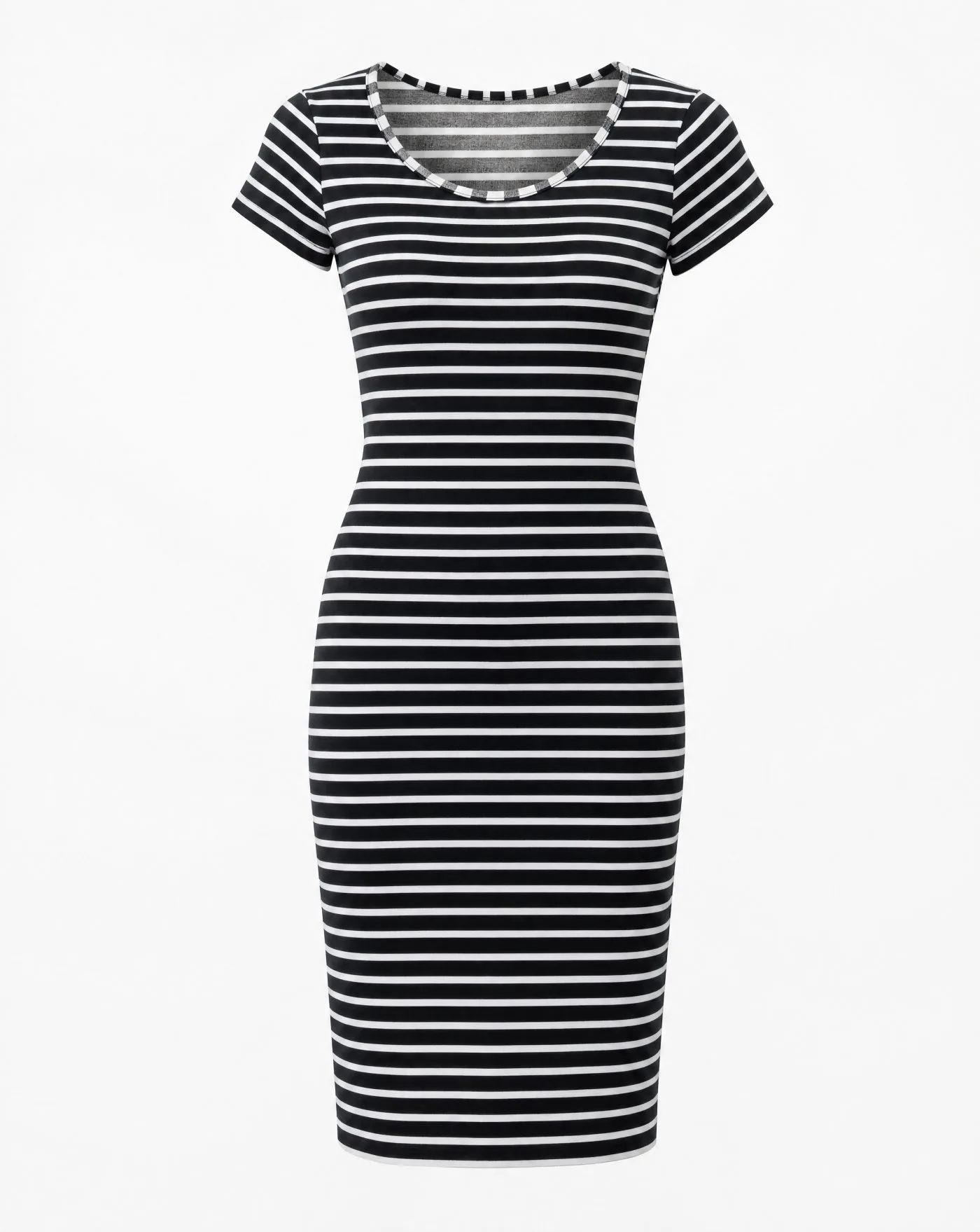 Breton Stripe Bodycon Maxi Dress — VAUDRE