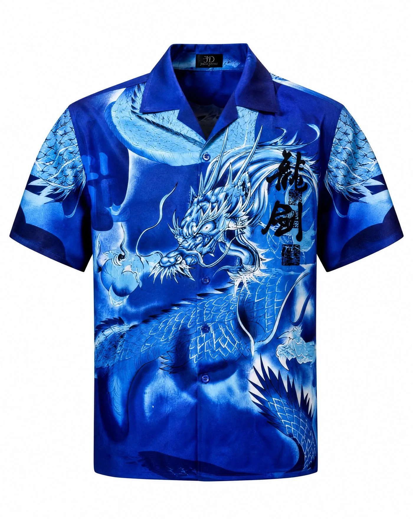 Blue Dragon Camp-Collar Shirt — VAUDRE