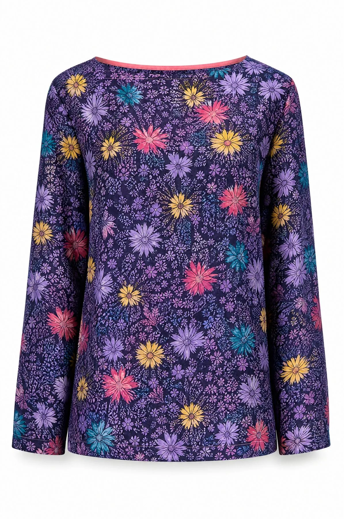 Wildflower Bloom Boat‑Neck Top — VAUDRE