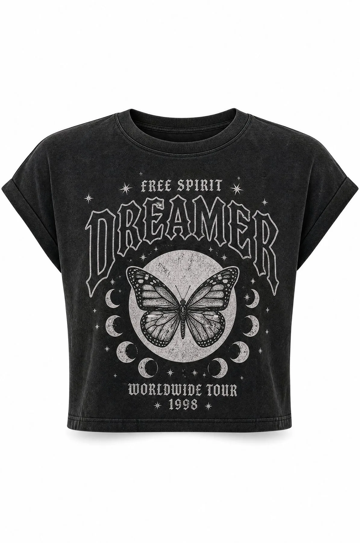 Dreamer Washed Crop Tee — VAUDRE
