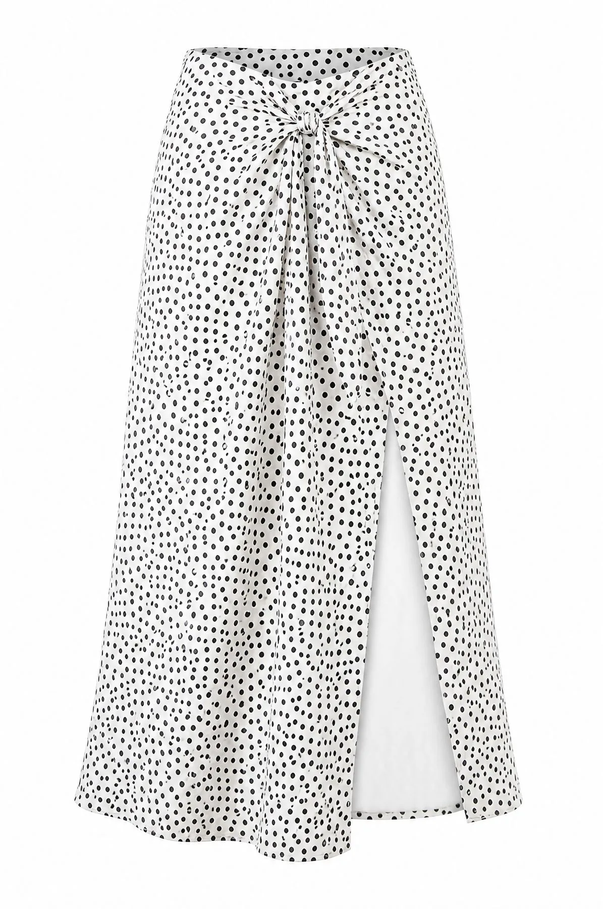 Dalmatian Dot Tie-Front Wrap Skirt — VAUDRE