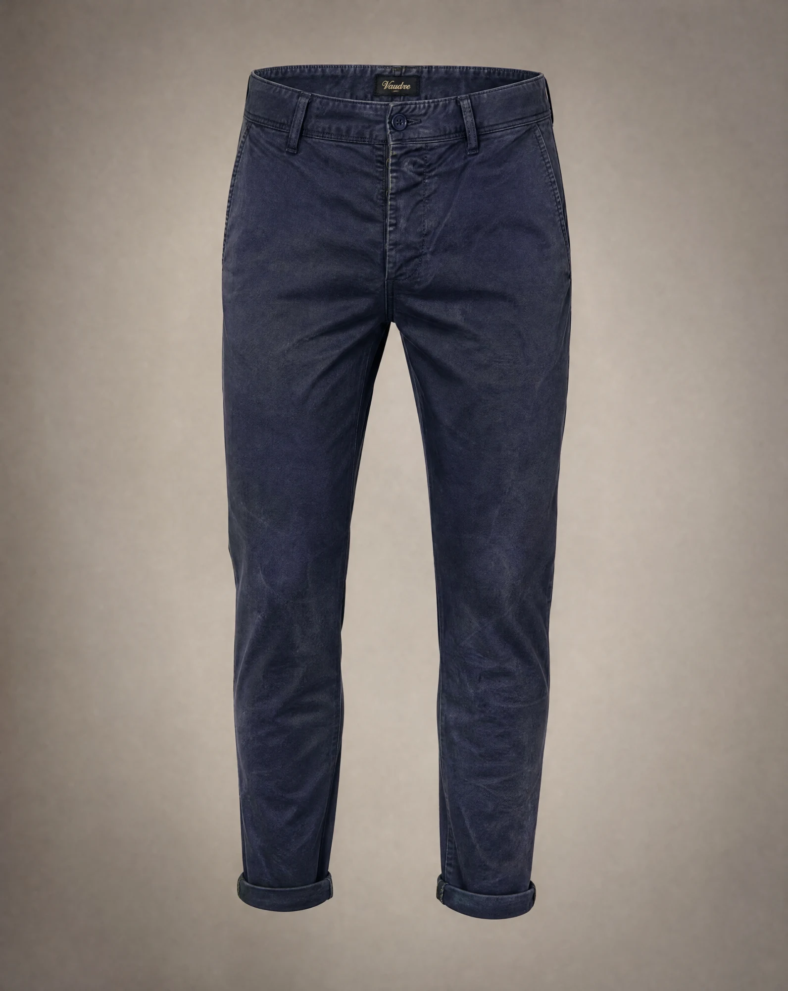Washed Navy Slim Chino — VAUDRE