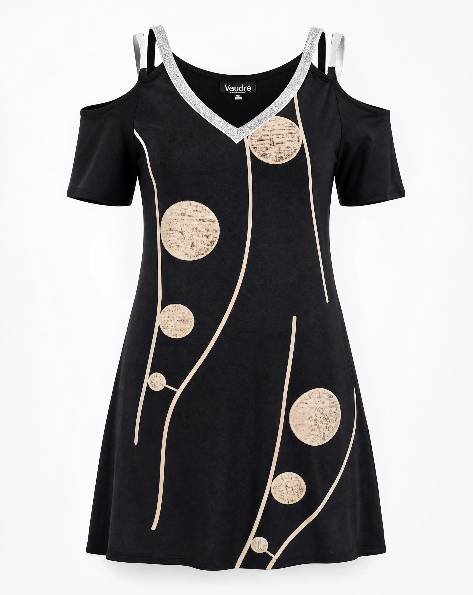 Celestial Orb Cold-Shoulder Blouse — VAUDRE