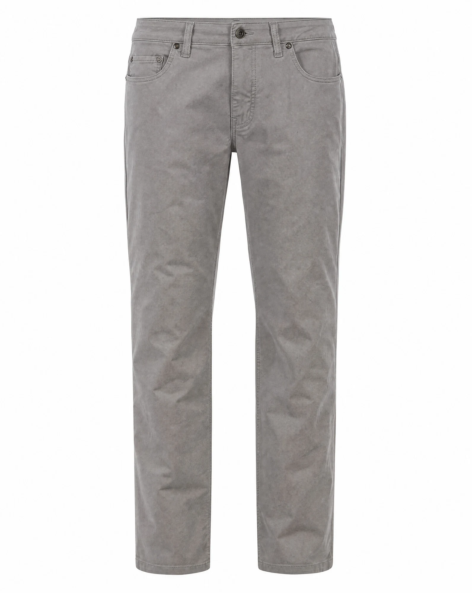 Stone Grey Five-Pocket Straight Pant — VAUDRE