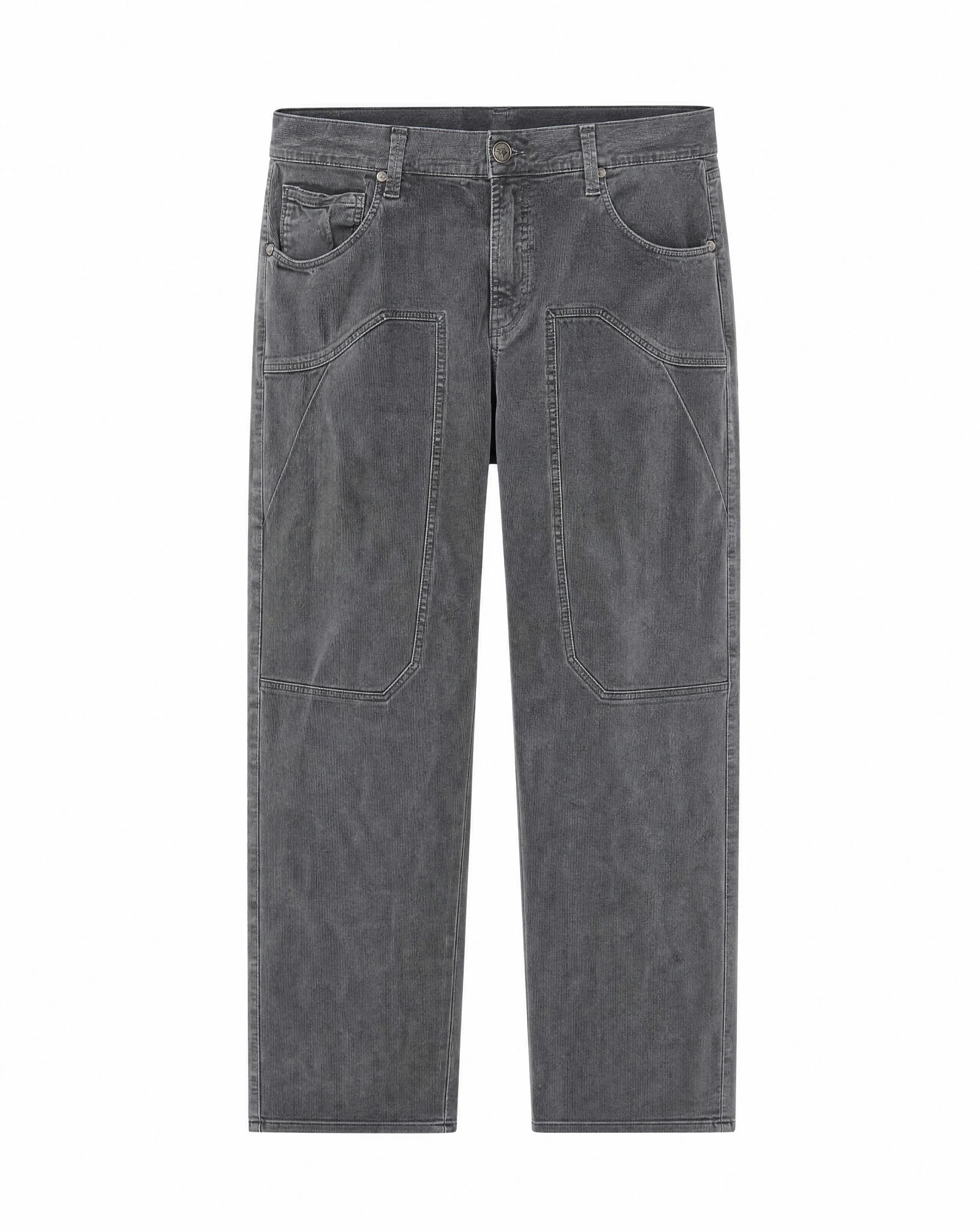 Washed Grey Corduroy Utility Pant — VAUDRE
