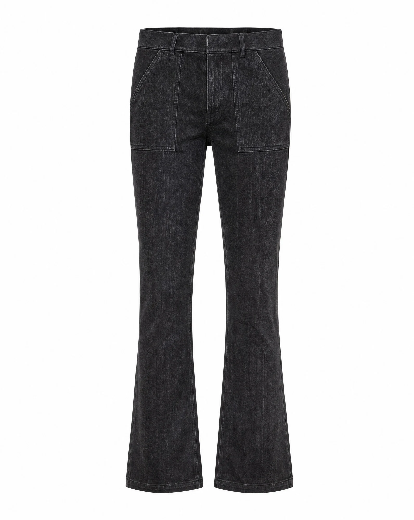 Black Corduroy Utility Flare — VAUDRE