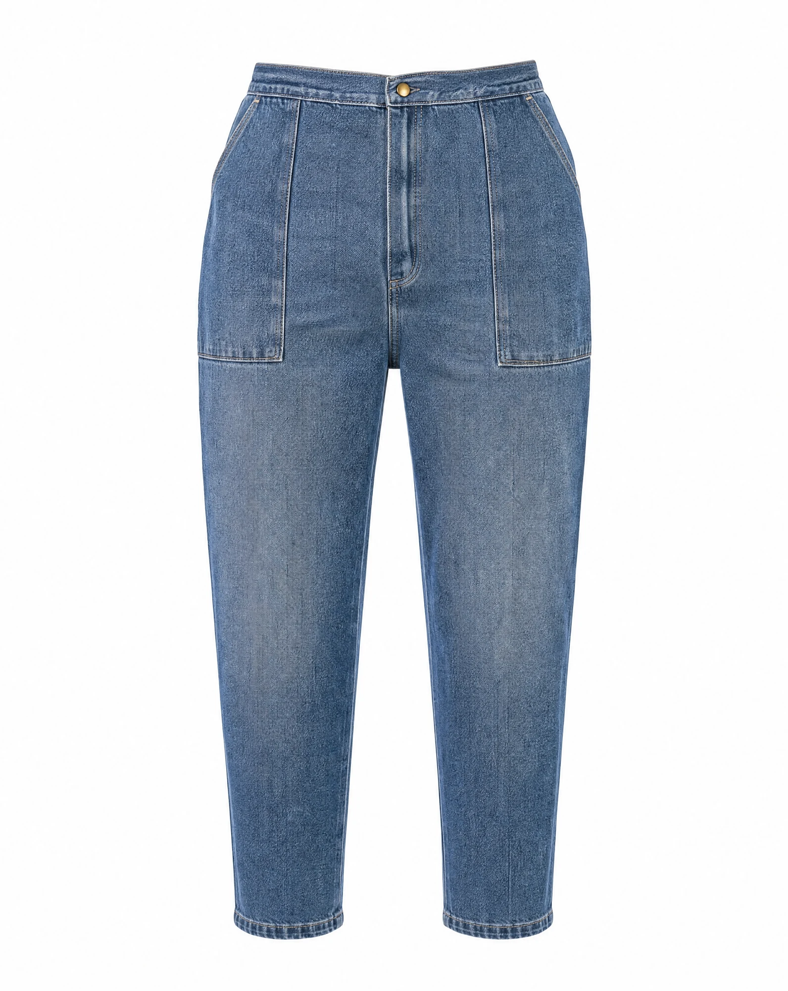Barrel-Leg Utility Denim Trouser — VAUDRE