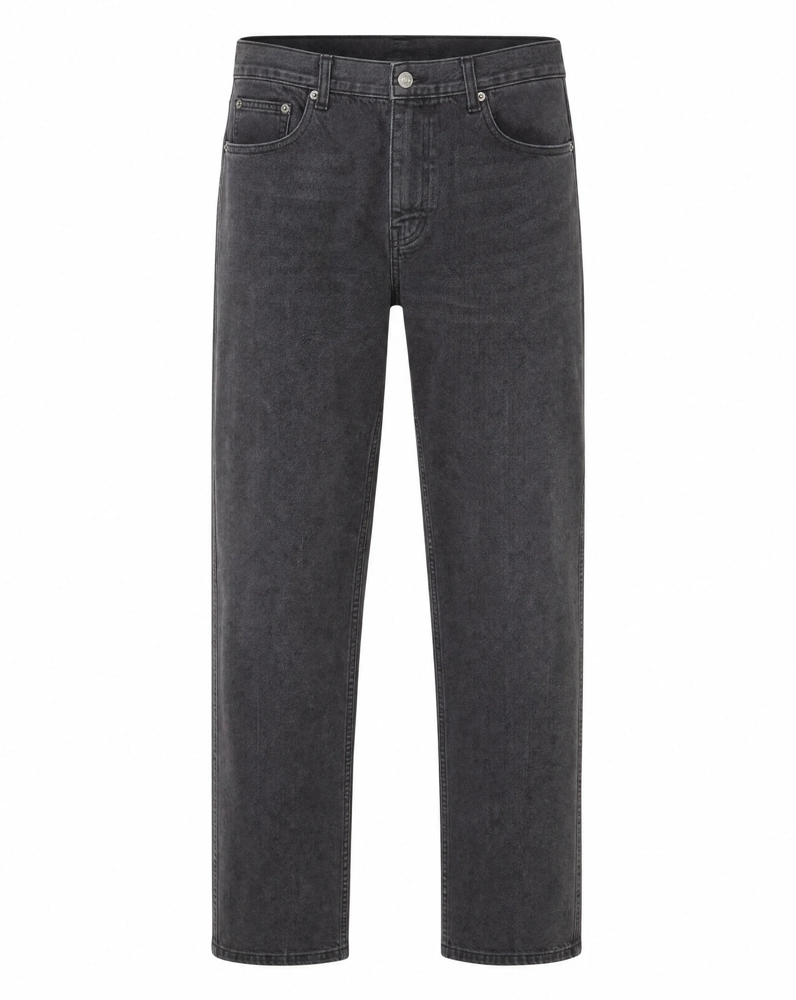 Washed Charcoal Relaxed Straight Jean — VAUDRE