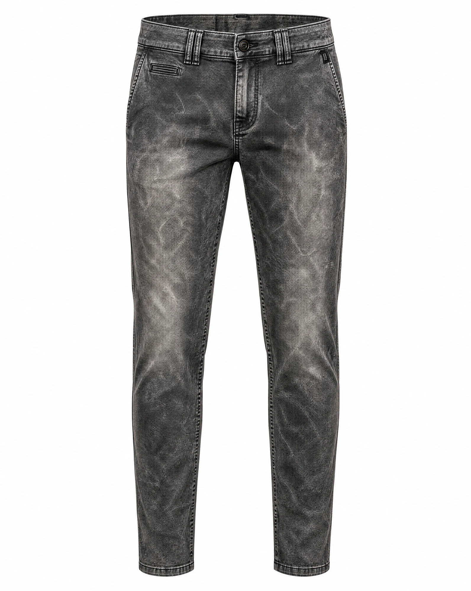 Marble-Wash Slim Denim Chino — VAUDRE
