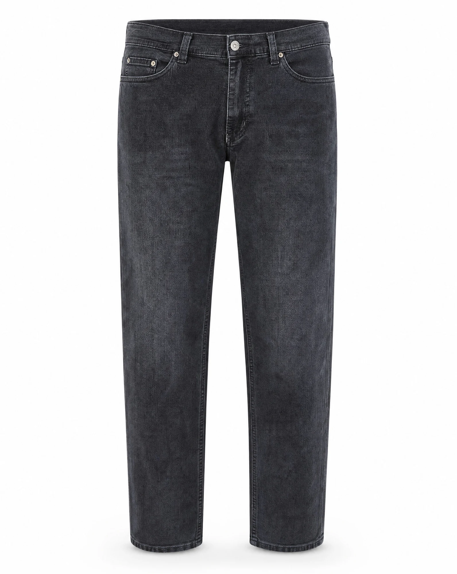 Washed Black Corduroy Straight Pant — VAUDRE