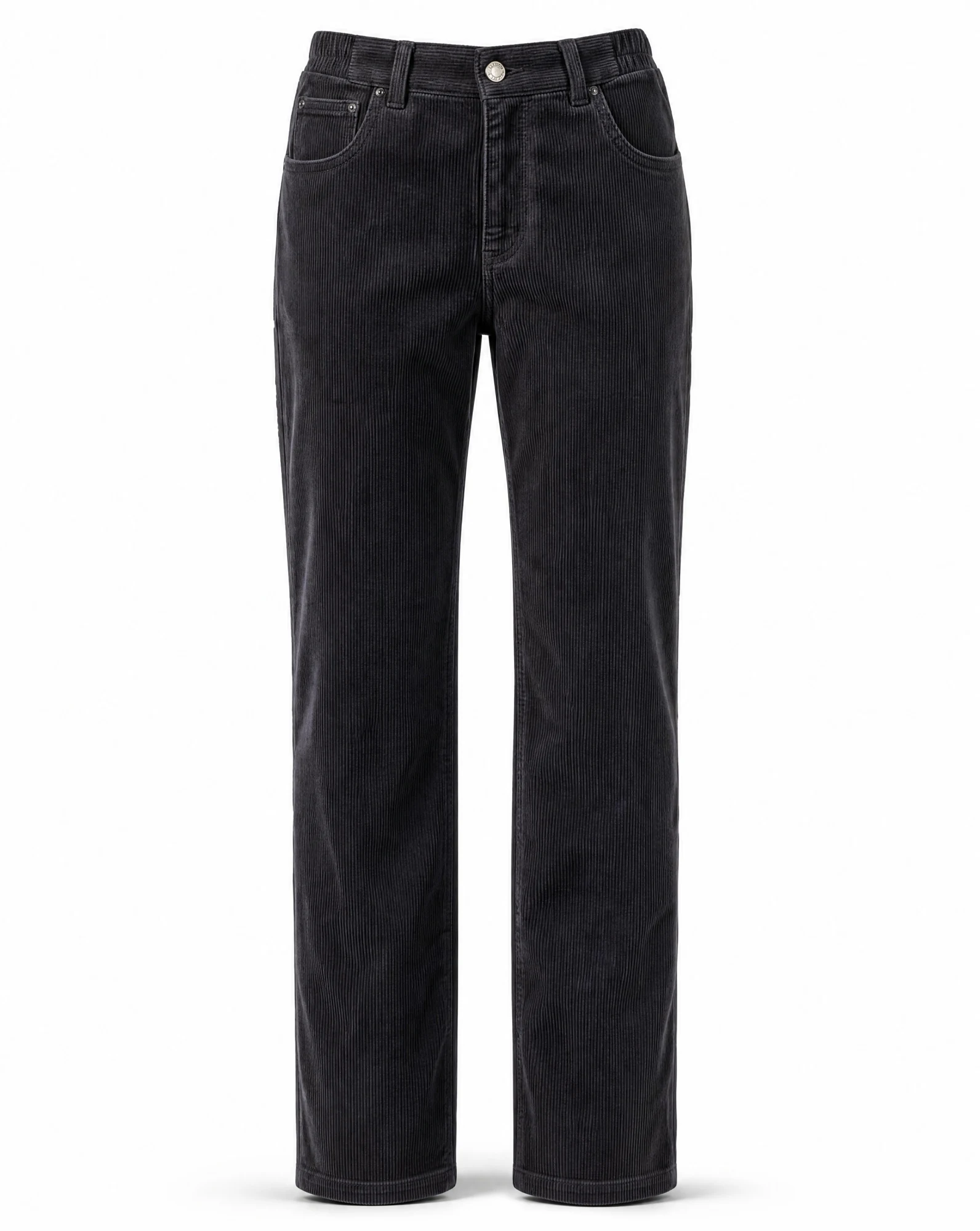 Washed Black Wide-Wale Corduroy Pant — VAUDRE