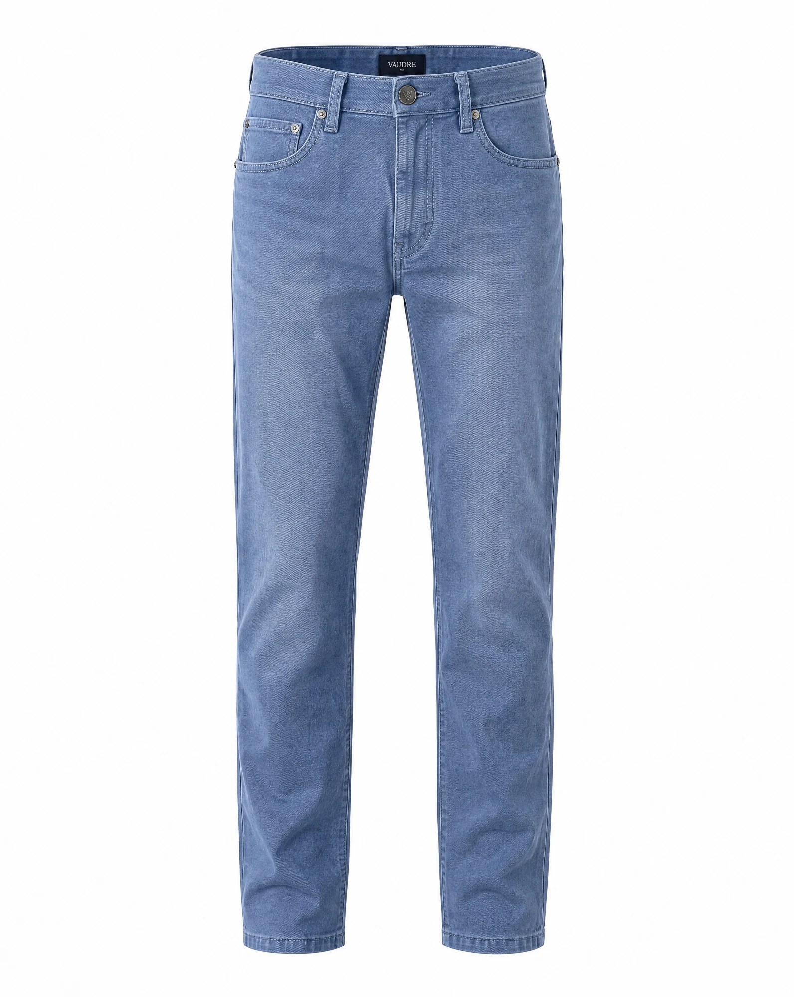 Cornflower Blue Five‑Pocket Straight Jean — VAUDRE