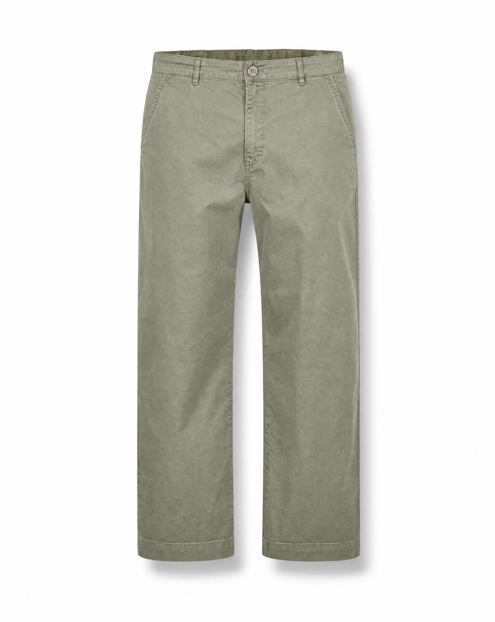 Washed Sage Wide‑Leg Chino — VAUDRE