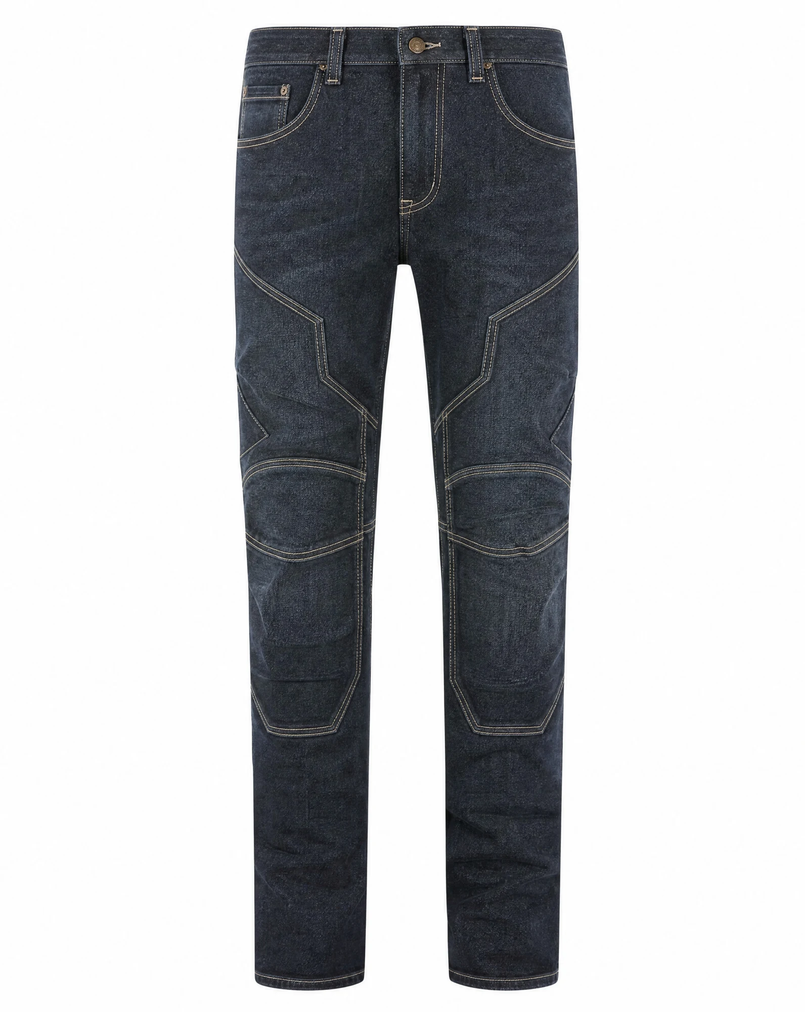 Raw Indigo Panelled Utility Jean — VAUDRE