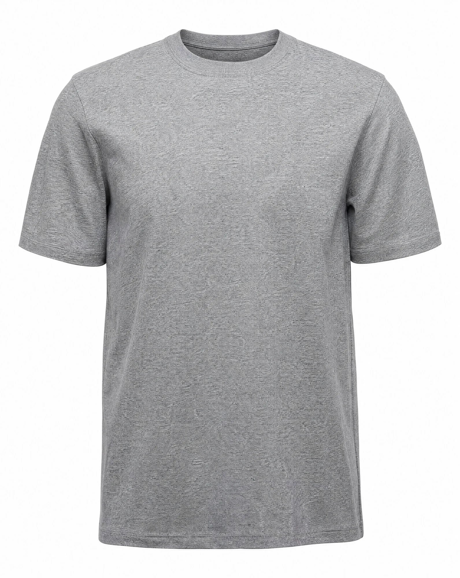 Heather Grey Crew‑Neck T‑Shirt — VAUDRE
