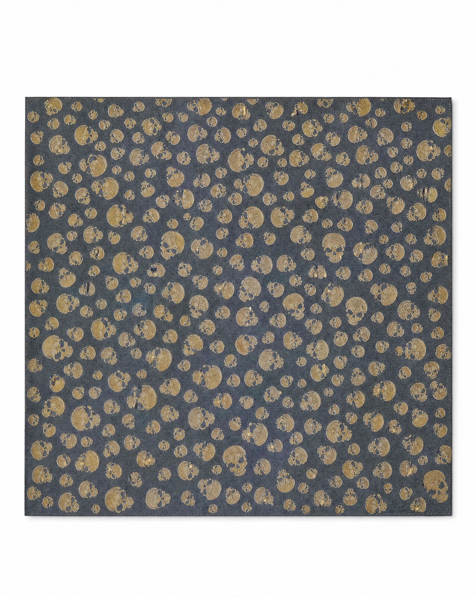 Gold Skull Silk Scarf — VAUDRE