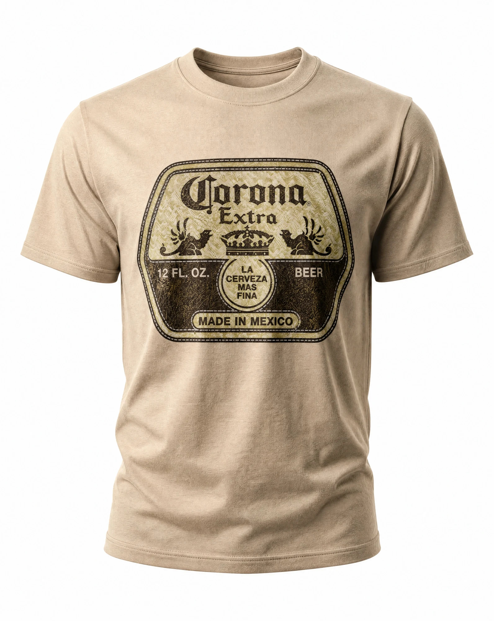 Vintage Cerveza Label Graphic Tee — VAUDRE