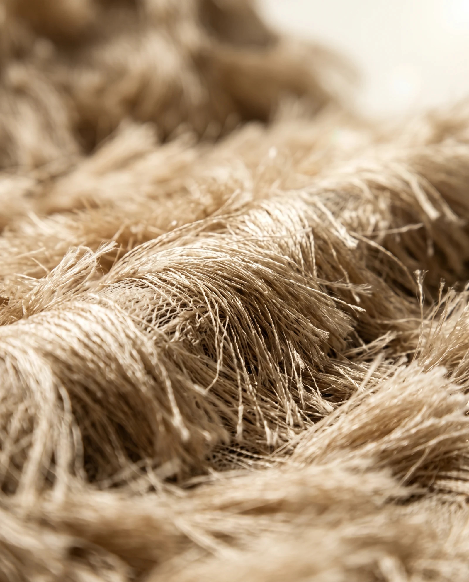 Champagne Ostrich-Feather Fringe Maxi Skirt — Champagne Sand Beige Nude — the skirts — VAUDRE numbered luxury — view 4