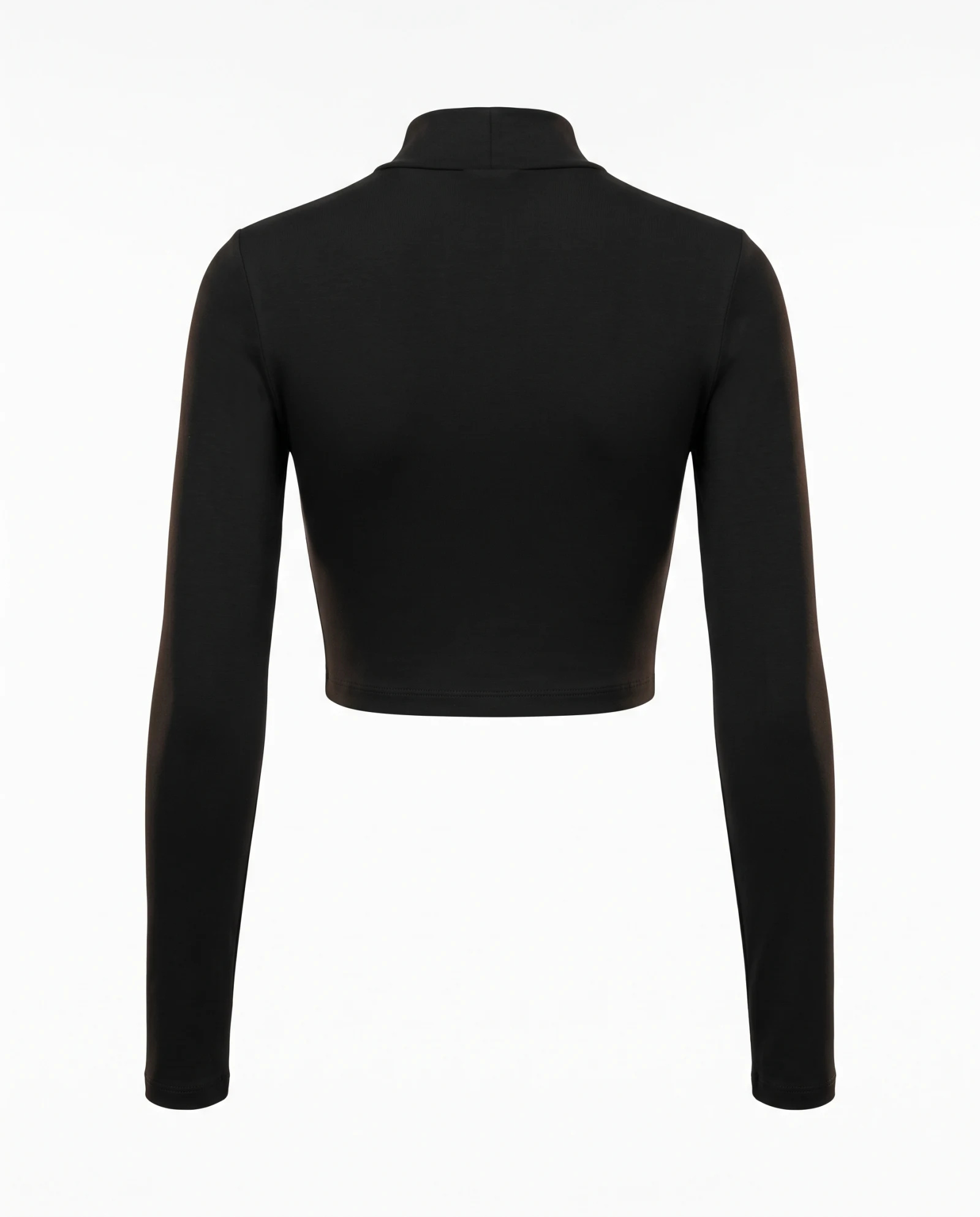 The Pearl-Embellished Cutout Crop Top — Midnight Black — crop tops — VAUDRE numbered luxury — view 3