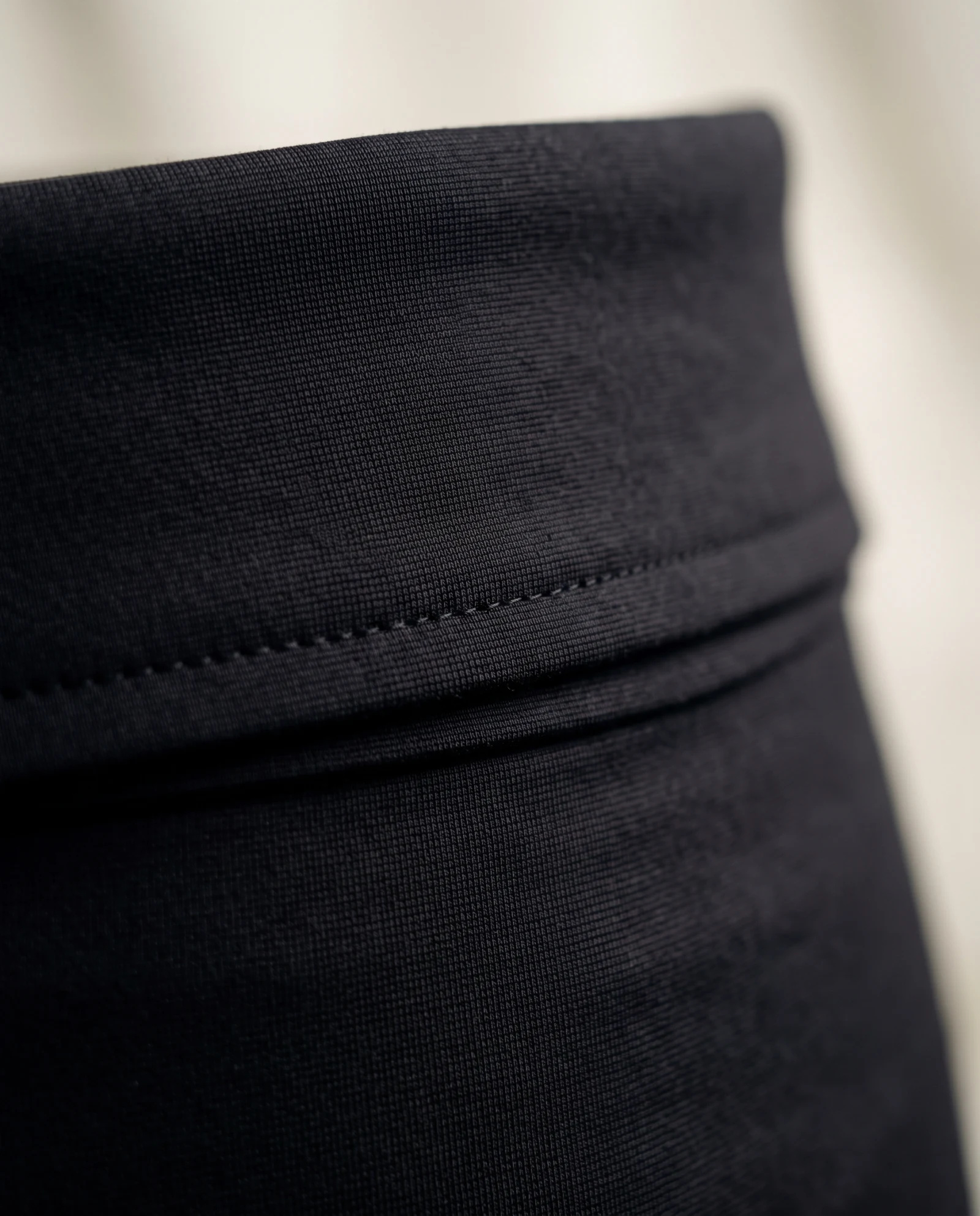 The Foldover Waist Knit Column Maxi Skirt — Jet Black — the skirts — VAUDRE numbered luxury — view 5