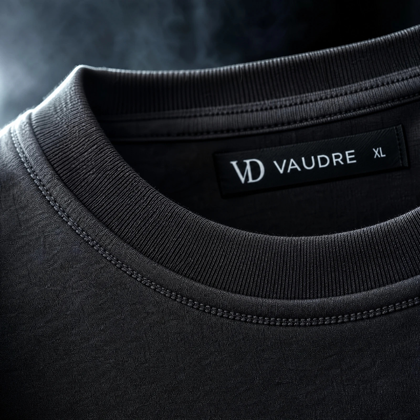 The Charcoal Essential Long-Sleeve Crop Top — Heather Charcoal Grey — crop tops — VAUDRE numbered luxury — view 5