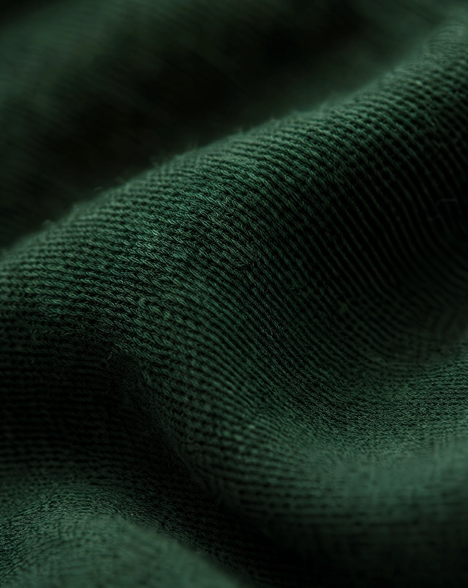 The Forest Essential V-Neck Long-Sleeve Tee — Deep Forest Green — the blouses — VAUDRE numbered luxury — view 5