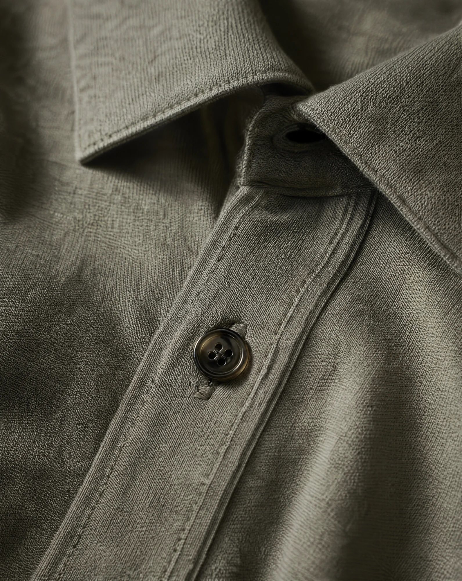 The Sage Garden Short-Sleeve Button Shirt — Soft Sage Green — the blouses — VAUDRE numbered luxury — view 5
