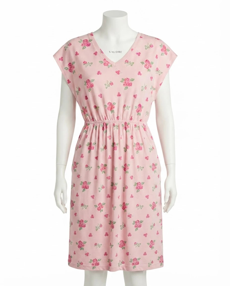 The Rose Garden Pink Floral Dress — VAUDRE