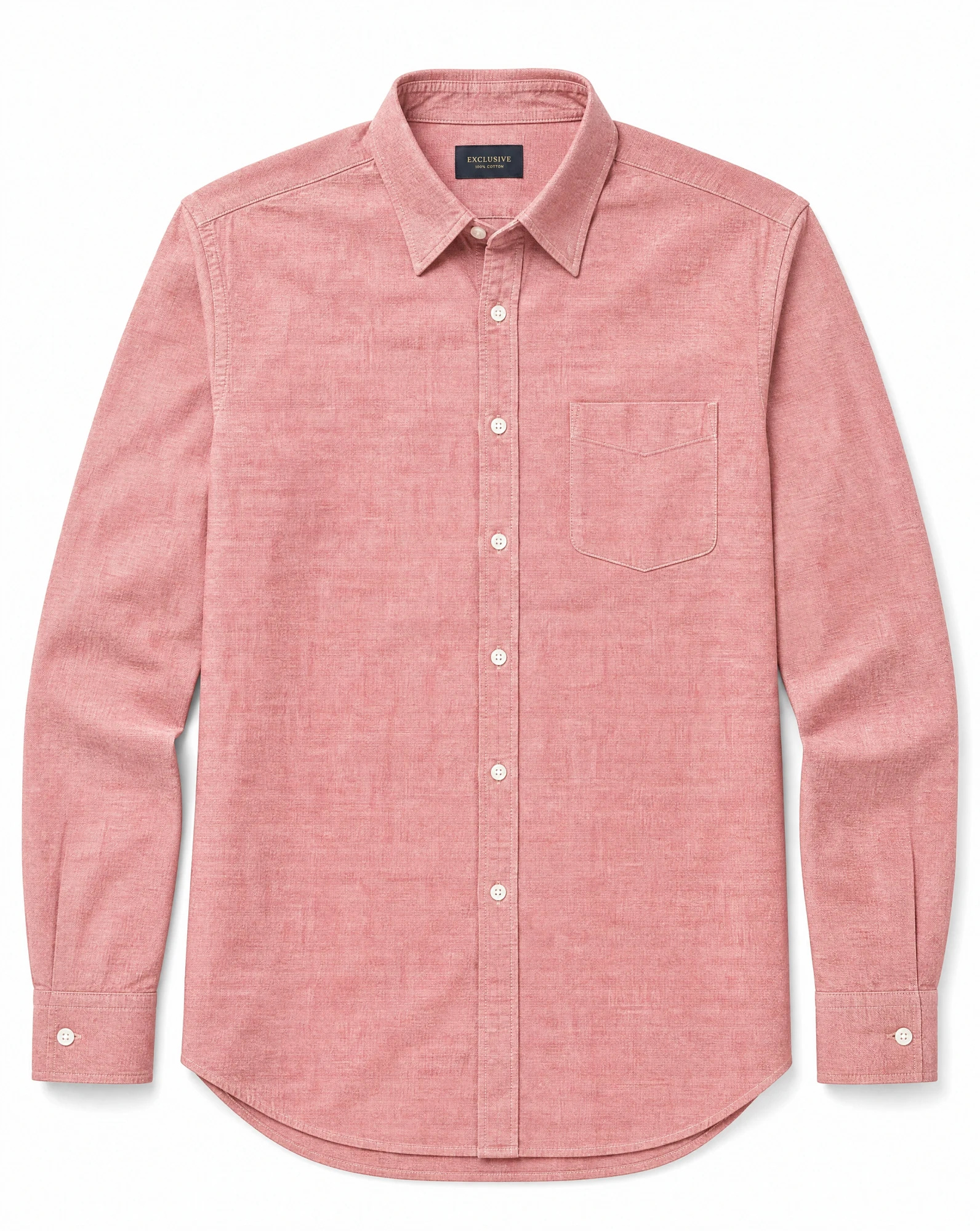 The Faded Rose Chambray Linen Shirt — VAUDRE