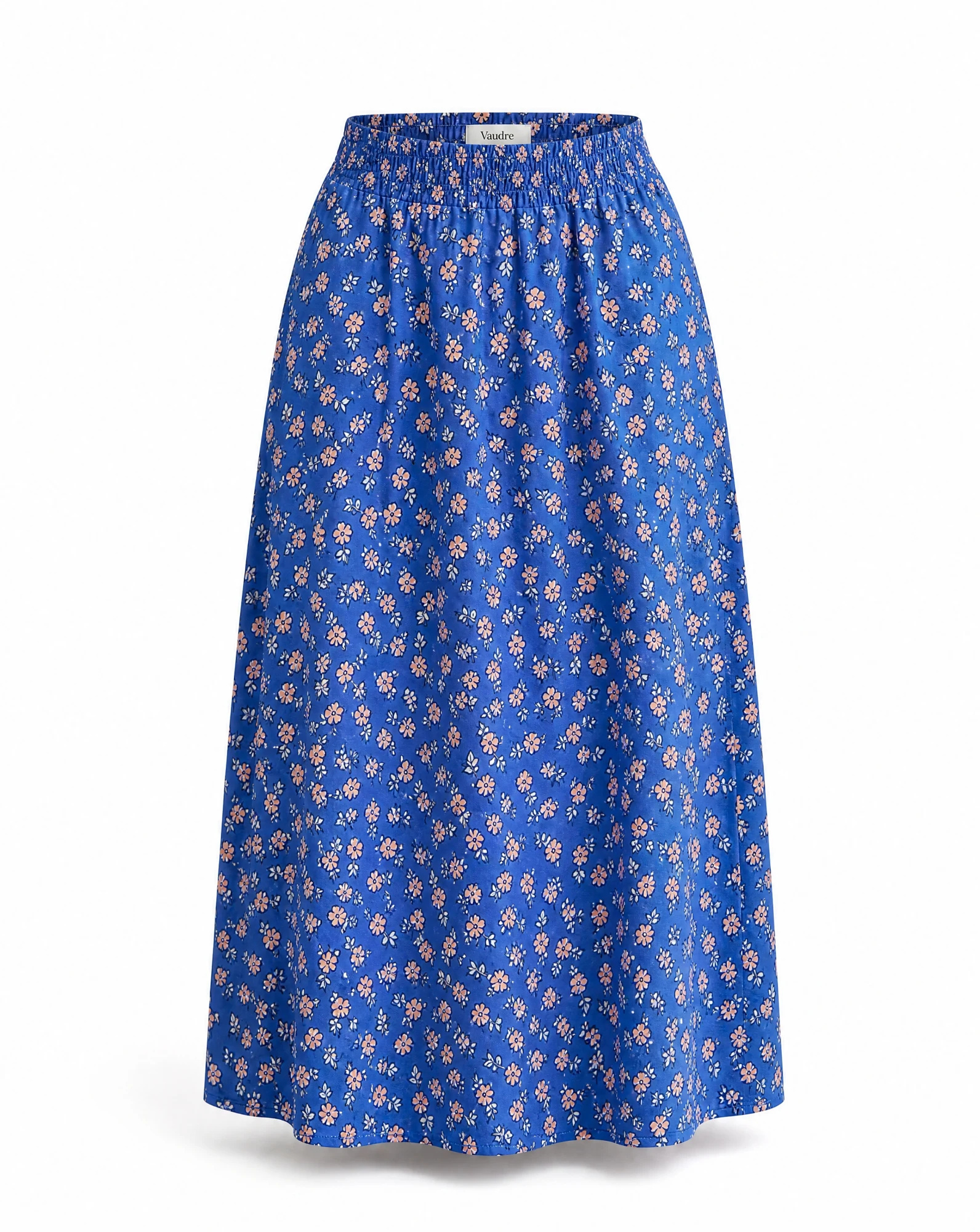 The Royal Blue Ditsy Floral Skirt — VAUDRE