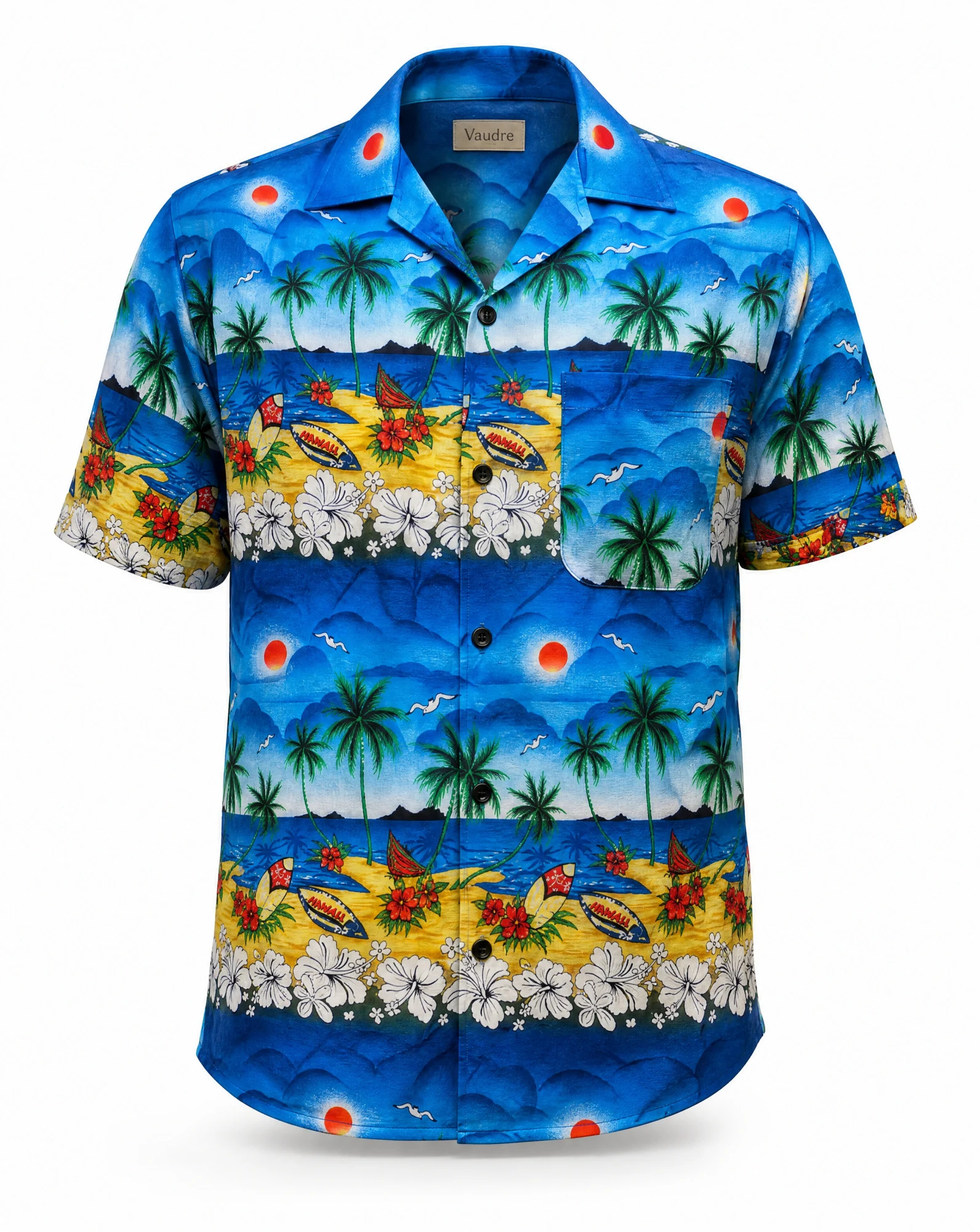 The Pacific Palm Hawaiian Shirt — VAUDRE